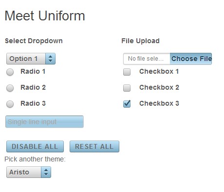 jQuery Uniform